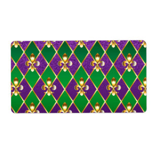Etiqueta Jewelry Background Mardi Gras