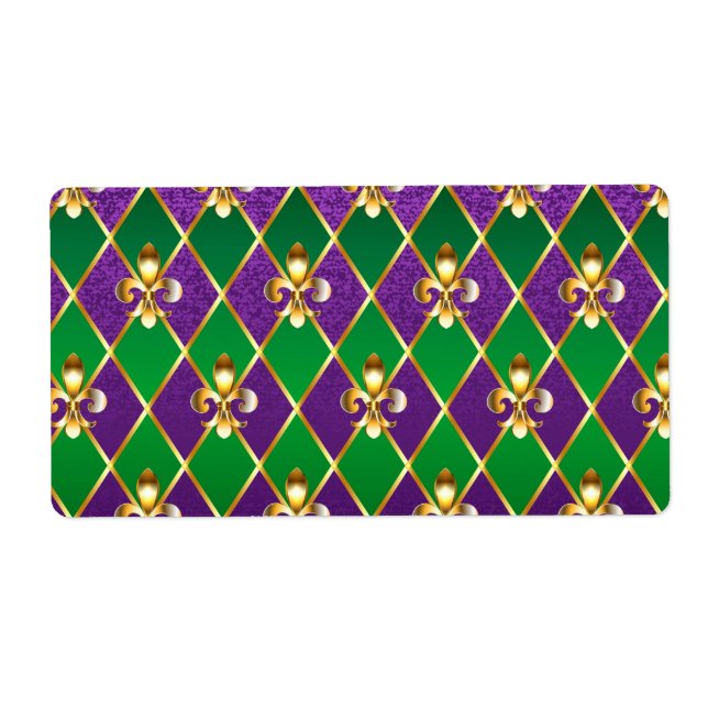 Etiqueta Jewelry Background Mardi Gras (Frente)