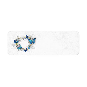 Etiqueta Jewelry Heart with Butterflies Morpho