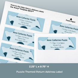 Etiqueta Jigsaw Puzzle Kids Birthday Party Return Address