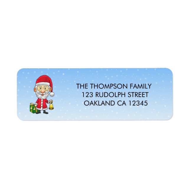 Etiqueta Jingle Bells com Papais noeis (Frente)