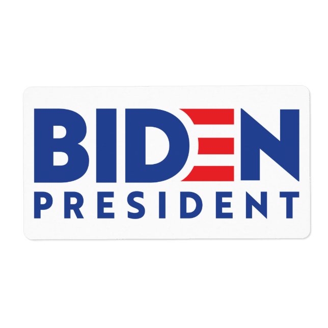 Etiqueta Joe Biden 2020 Biden para Presidente (Frente)