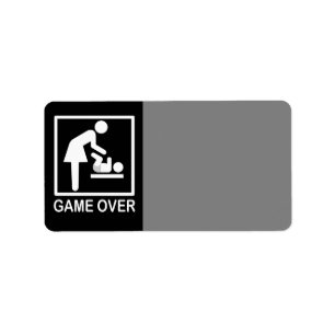 Etiqueta Jogo sobre a Sinalização Humorosa da Mãe