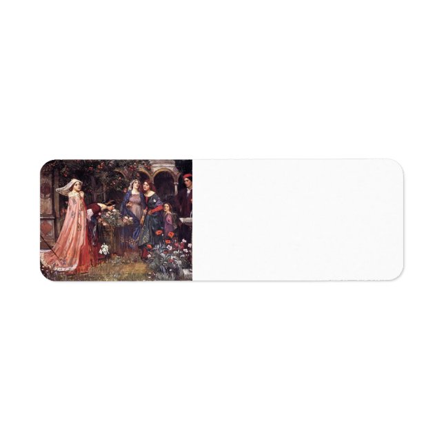 Etiqueta John William Waterhouse - O Jardim Encantado (Frente)