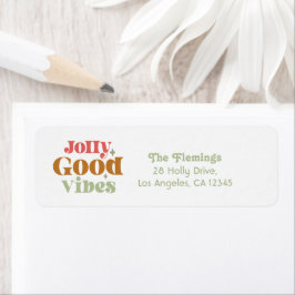Etiqueta "Jolly Good Vibes" Retró Férias 