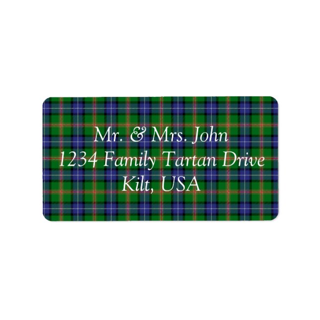 Etiqueta Jones Tartan (Frente)