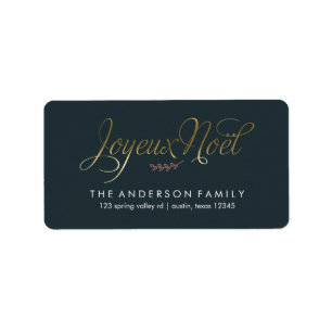 Etiqueta Joyeux Noel Natal Francês