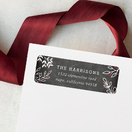 Etiqueta Joyful Wish | Endereço de devolução de feriados no