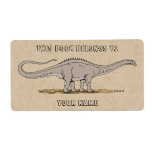 Etiqueta Julgamento do Dinossauro Apatossauro