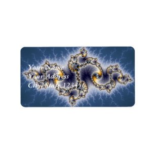 Etiqueta Julia em azul - Arte Fractal