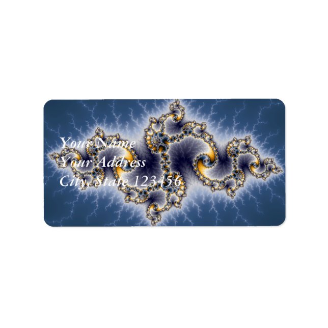 Etiqueta Julia em azul - Arte Fractal (Frente)