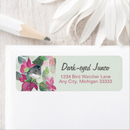 Etiqueta Junco Watercolor Art Return Address Labe