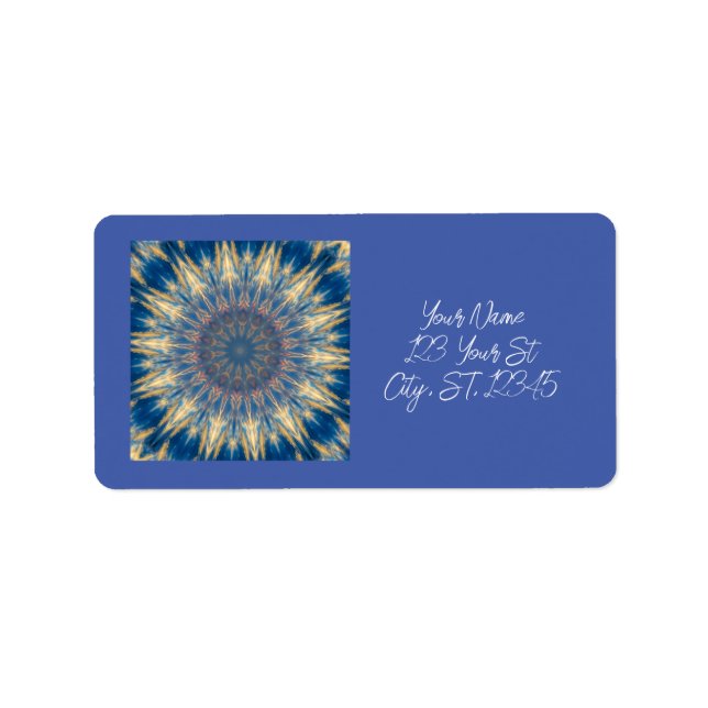 Etiqueta Kaleidoscópio Blue Chakra Thunder_Cove (Frente)