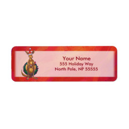 Etiqueta Kangaroo Xmas Em Vermelho