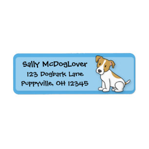 Etiqueta Kawaii Jack Russell Terrier