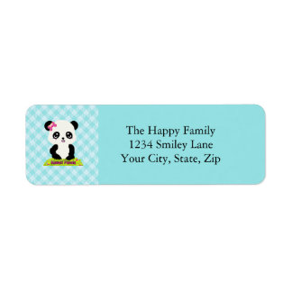 Etiqueta Kawaii Panda Endereço Labels