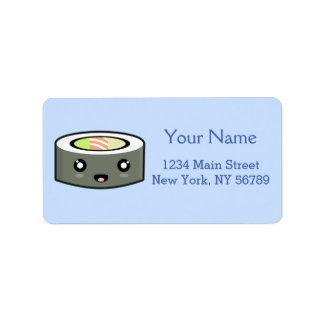 Etiqueta Kawaii Sushi