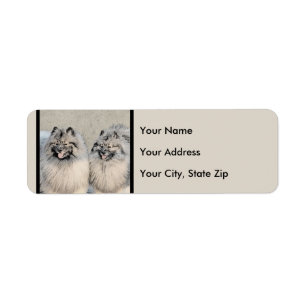 Etiqueta Keeshond Brothers Painting - Arte Original de Cãe