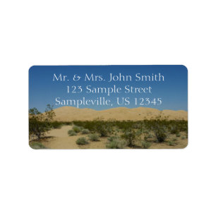Etiqueta Kelso Dunes no Parque Nacional de Mojave