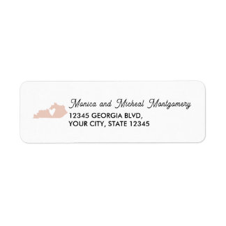 Etiqueta KENTUCKY State Map with Heart - QUALQUER COR!