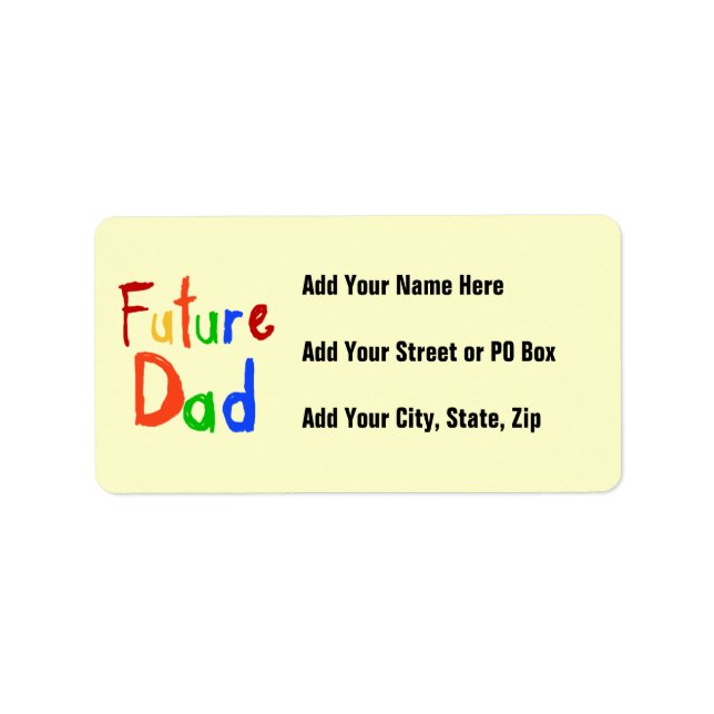 Etiqueta Kid Text Futuras T-shirts e Pais (Frente)