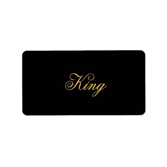 Etiqueta King Labels (Frente)
