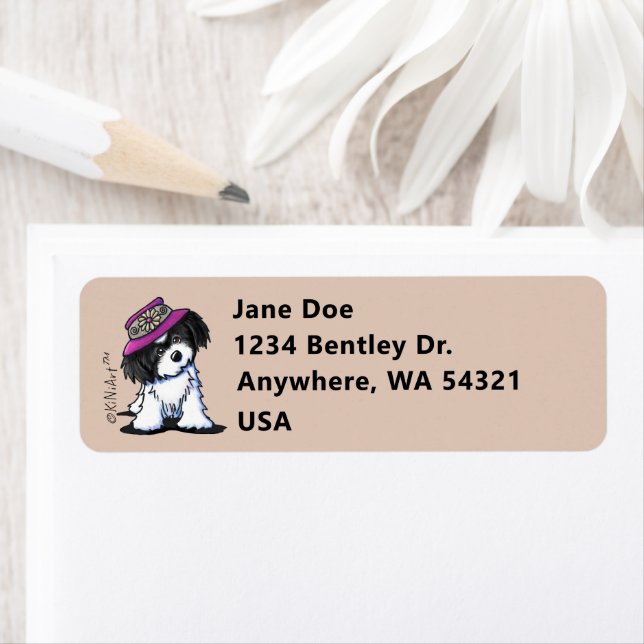 Etiqueta KiniArt Havanese No Chapéu (Insitu)