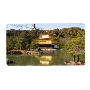Etiqueta Kinkaku-ji 金 閣 寺 Templo do Pavilhão do Ouro