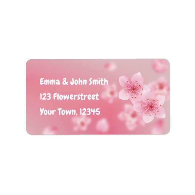 Etiqueta Kirschblüten - rosa | romantischer  (Frente)