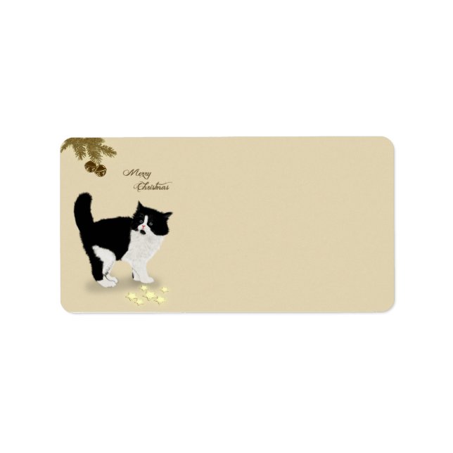 Etiqueta Kitten Natal (Frente)