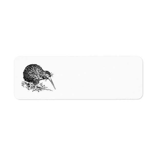 Etiqueta Kiwi Bird Art (Frente)