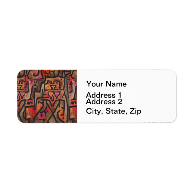 Etiqueta Klee Abstrato Forest Expressionista Arte Moderna (Frente)