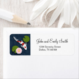 Etiqueta Koi Fish Pond Japonês