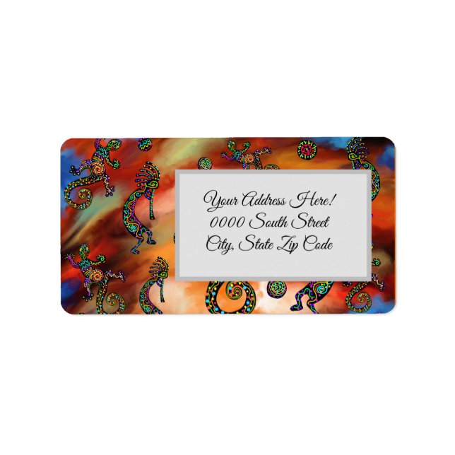 Etiqueta Kokopelli Art (Frente)