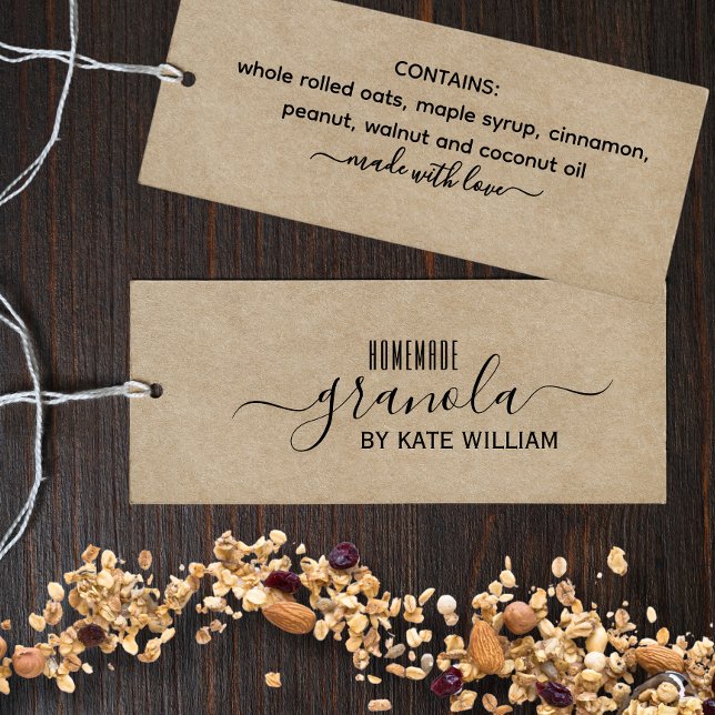 Etiqueta Kraft Homemade Granola (Criador carregado)