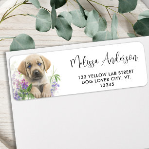 Etiqueta Labrador Amarelo Cachorro do Retriever Endereço de