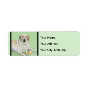 Etiqueta Labrador Amarelo - Impressão de Retriever e Tênis