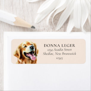 Etiqueta Labrador Retriever Dog Endereço Personalizado