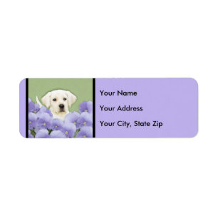 Etiqueta Labrador Retriever Puppy Painting Original Dog Art