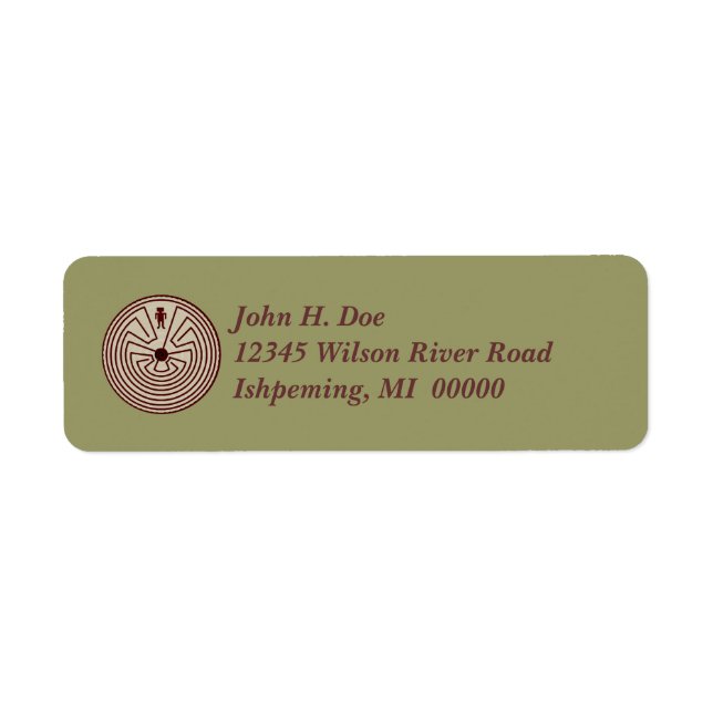 Etiqueta Labyrinth Walker Address Labels ~ EZ2 Change Info (Frente)