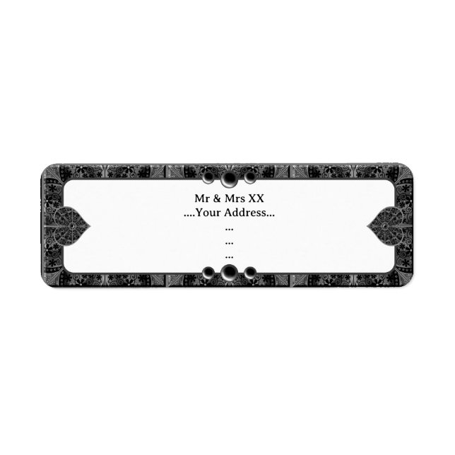 Etiqueta Lace Black Cerâmico (Frente)