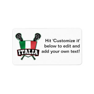 Etiqueta Lacrosse de Italia Italia