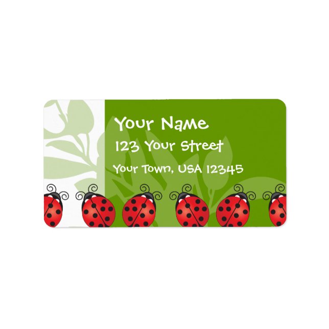 Etiqueta Ladybug Luck (Frente)
