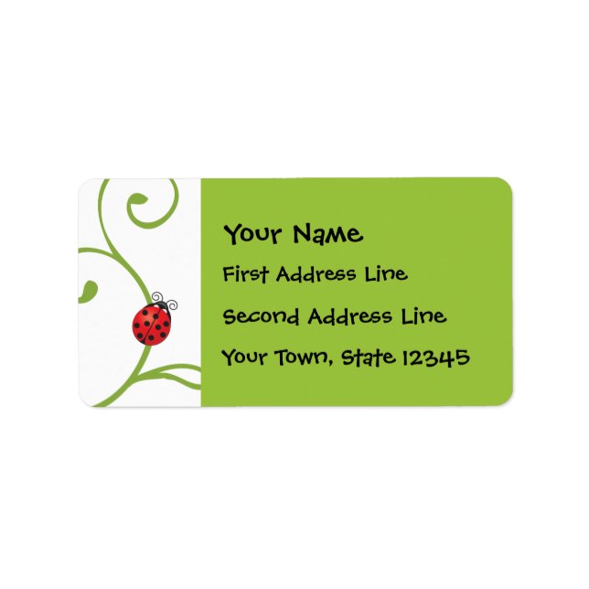 Etiqueta Ladybug na Vine (Frente)