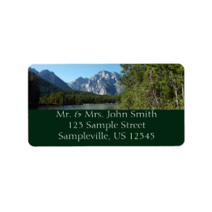 Etiqueta Lago Leigh no Parque Nacional Grand Teton