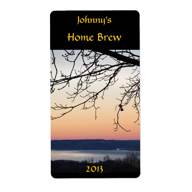 Etiqueta Lago Sunset Beer Label (Frente)