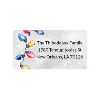 Etiqueta Lâmpadas de Natal, Luzes de Corda, Endereço de Dev