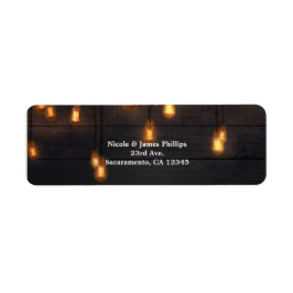 Etiqueta Lâmpadas Penduradas Antigas Casamento de Madeira R