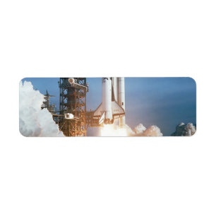 Etiqueta Lançamento de Colômbia do vaivém espacial