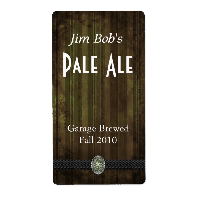Etiqueta Lar Verde-Oliva Em Perda Feita Rótulos De Cerveja (Frente)